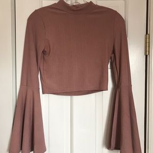Missguided Bell sleeve crop top